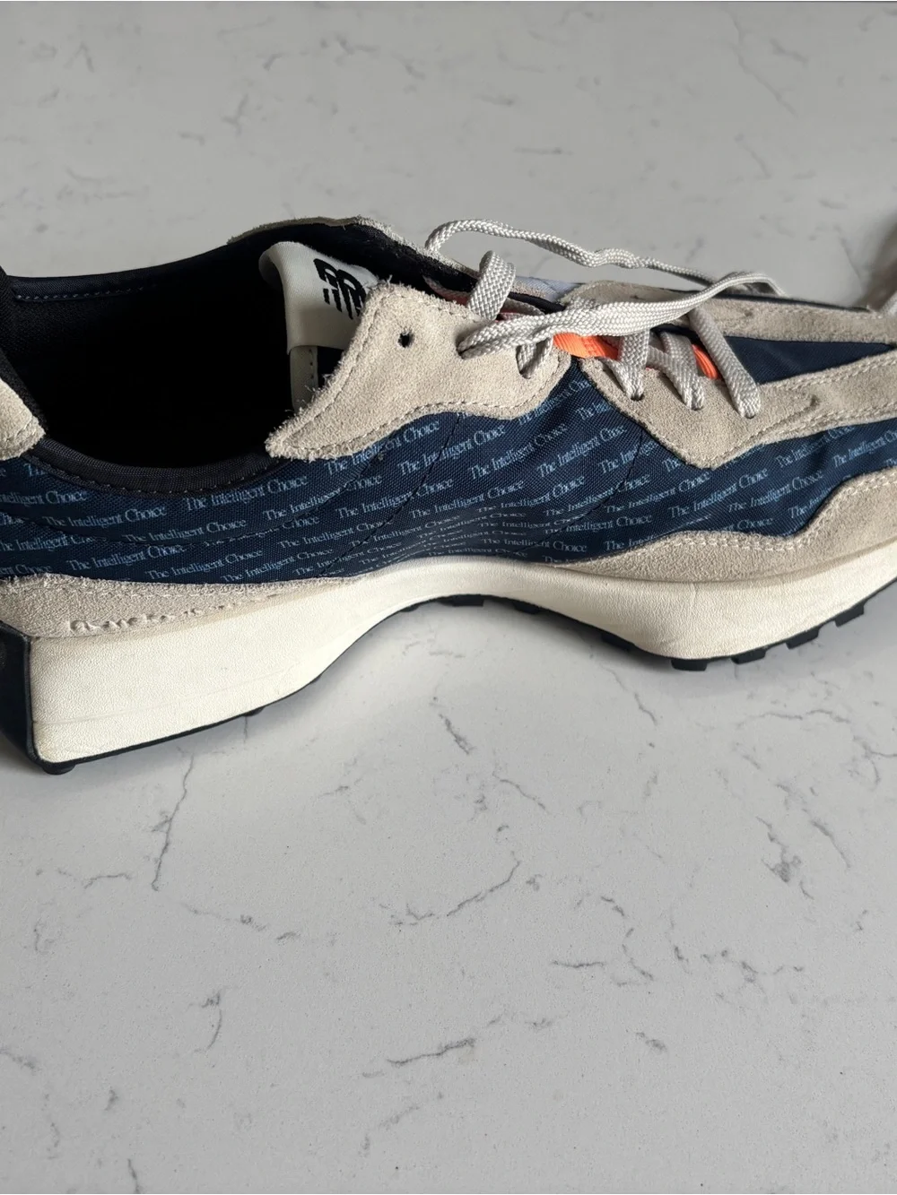 New Balance 327 Men's Outerspace (Navy, Beige & Orange Casual Runner)